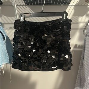 ABERCROMBIE & FITCH BLACK SEQUIN MINI SKIRT